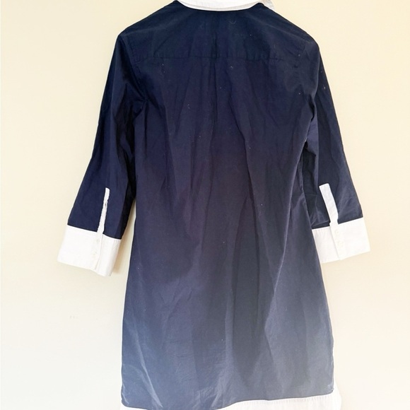 J.Crew Navy Camp Tunic Dress Size 4 | V-Neck Cotton Old Money Preppy Resortwear - Picture 13 of 13